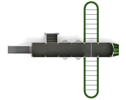 Детская игровая площадка Аэроплан ДИК 1.03.4.01-02.C (Хаки) H=900