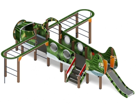 Детская игровая площадка Аэроплан ДИК 1.03.4.01-02.C (Хаки) H=900