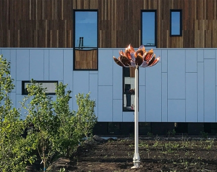 Медная скульптура Лотос Увеличенный размер