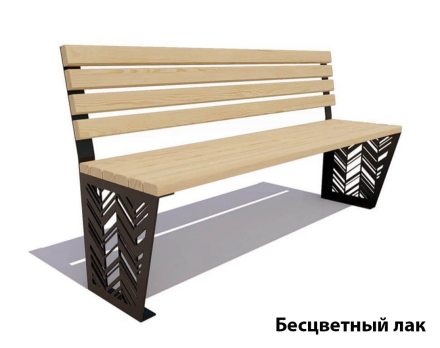 Парковая скамейка Гарнизон, Сосна (без подлокотников) 2 м