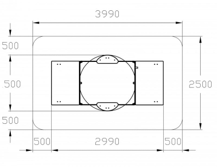 Песочница с крышкой средняя и навесом Грибок (Арифметика) - ИО 5.01.10-07