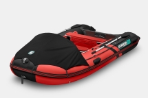 Gladiator C 370 AL ACTIVE Красно-черный моторная лодка ПВХ Алюминиевый пайол