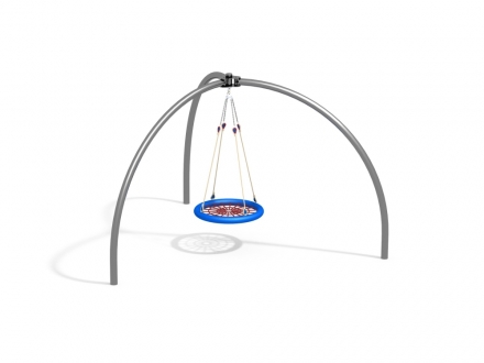 ДИО 1.330.21 Качели гнездо на трех столбах пор. окрас