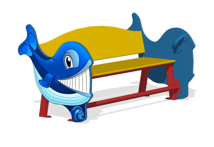 Лавочка Китенок МФ-32.6Х для детской площадки