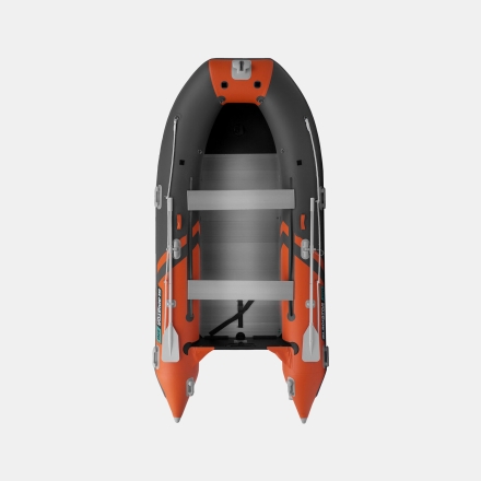 Gladiator C 370 AL ACTIVE Оранжево-темносерый моторная лодка ПВХ Алюминиевый пайол