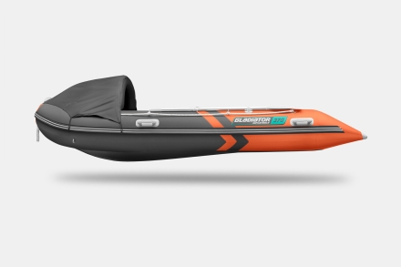 Gladiator C 370 AL ACTIVE Оранжево-темносерый моторная лодка ПВХ Алюминиевый пайол