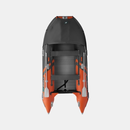 Gladiator C 370 AL ACTIVE Оранжево-темносерый моторная лодка ПВХ Алюминиевый пайол
