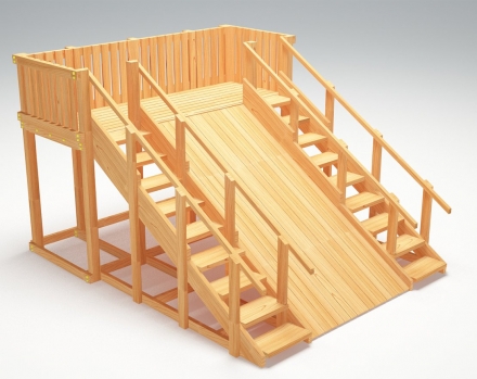 Зимняя деревянная горка “Зима wood”-4