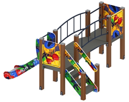 Детская игровая площадка Карапуз Граффити ДИК 1.001.03-03 Н=750