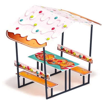 Столик детский с навесом (пряник) - МФ 31.01.08-06