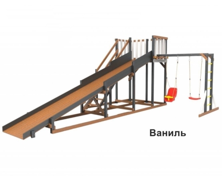 Деревянная зимняя горка Сорбет Мята №3 с рукоходом