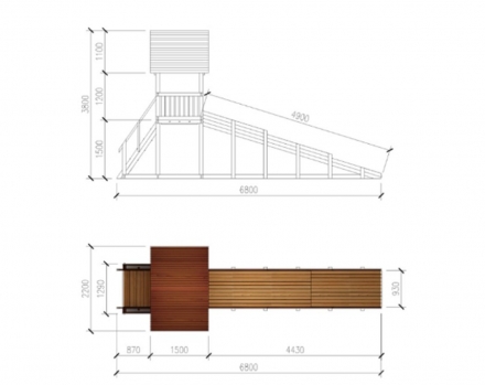 Зимняя деревянная горка “Зима wood”-5