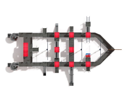 Детская игровая площадка Баркентина Мульт (нержавейка скат) ДИК 2.03.3.06-20 H=1200 Н=1500 H=2000