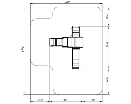Детская игровая площадка В гостях у сказки ДИК 1.05.01-03.С H=900