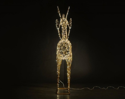 Световая фигура Олень с витыми рогами d003