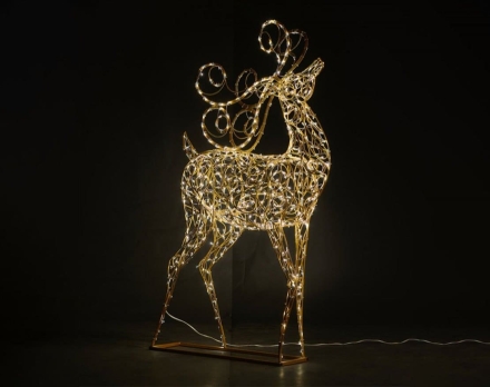 Световая фигура Олень с витыми рогами d003