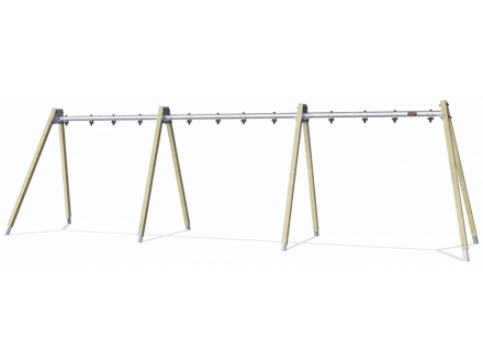 ДИО 1.508.11 Рама качелей тройная для 2х сидений и 2х подвесов гнездо