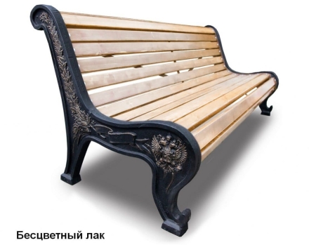Скамейка чугунная Патриот, Лиственница 3,0 м