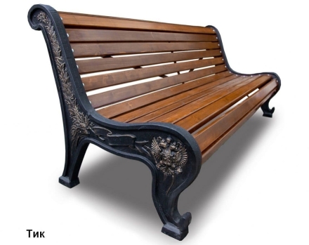 Скамейка чугунная Патриот, Лиственница 3,0 м