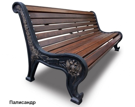 Скамейка чугунная Патриот, Лиственница 3,0 м