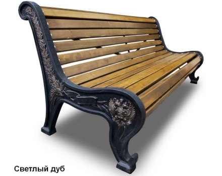 Скамейка чугунная Патриот, Лиственница 3,0 м