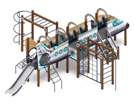 Детская игровая площадка Аэроплан - ДИК 2.03.4.04-01 Н=1200