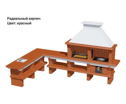 Печь Аристократ 7304 Прямоугольный кирпич красный