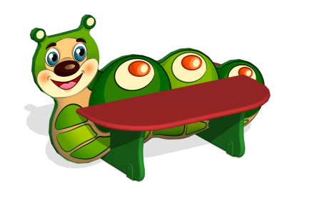 Лавочка Гусеничка 2 МФ-25Х двойная для детской площадки