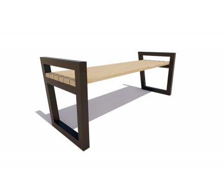 Скамейка садовая Муром без спинки, Лиственница 1,5 м