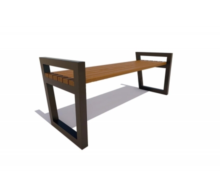 Скамейка садовая Муром без спинки, Лиственница 1,5 м