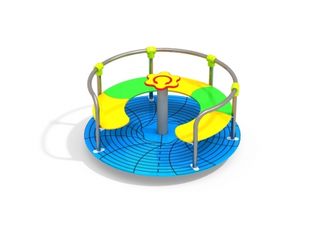 ДИО 2.27.01 Карусель с круглым сидением и рулем нерж