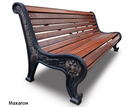 Скамейка чугунная Патриот, Лиственница 2,0 м