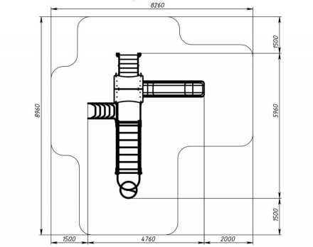 Детская игровая площадка Лукоморье ДИК 2.25.05-01 H=1200