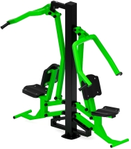 Тяга верхняя + жим от груди (зеленый) - Уличный тренажер двойной - СТ 027-12.И1