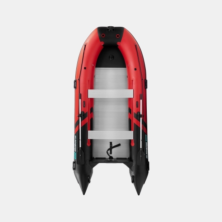 Gladiator C 400 AL ACTIVE Красно-черный моторная лодка ПВХ Алюминиевый пайол