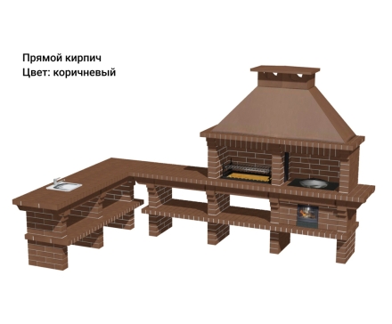 Печь Аристократ 7304 Прямоугольный кирпич красный с коричневым