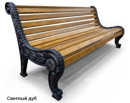 Скамейка чугунная Город, Сосна 0,6 м