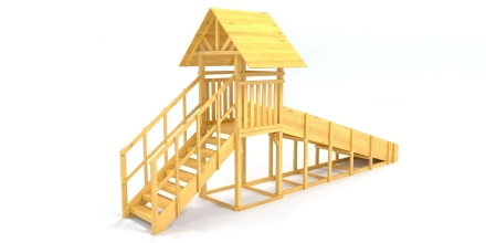 Зимняя горка Савушка Зима Wood 5 (скат 5м)