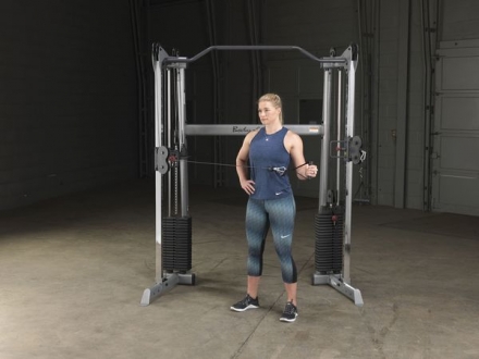 Сдвоенная блочная стойка с двумя весовыми стеками по 72,5 кг