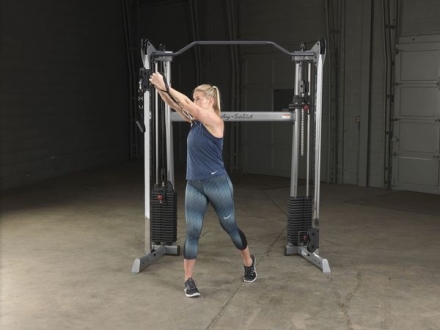 Сдвоенная блочная стойка с двумя весовыми стеками по 72,5 кг