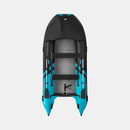 Gladiator C 400 AL ACTIVE Черно-бирюзовый моторная лодка ПВХ Алюминиевый пайол