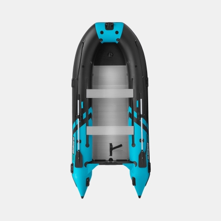 Gladiator C 400 AL ACTIVE Черно-бирюзовый моторная лодка ПВХ Алюминиевый пайол