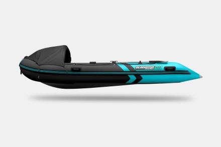 Gladiator C 400 AL ACTIVE Черно-бирюзовый моторная лодка ПВХ Алюминиевый пайол