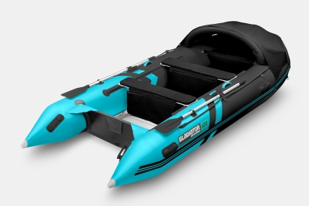 Gladiator C 400 AL ACTIVE Черно-бирюзовый моторная лодка ПВХ Алюминиевый пайол