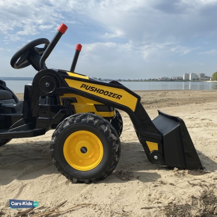 Электромобиль трактор с ковшом Harley Bella HL389-LUX желтый