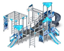 Детская игровая площадка Волшебный город Снежная королева ДИК 2.19.03-02 Н=900, Н=1200, Н=2000 винтовой скат