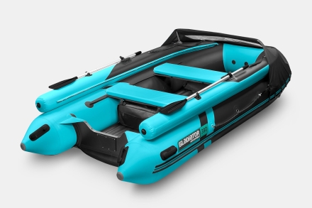 GLADIATOR E 380 X Expedition Черно-бирюзовый моторная лодка ПВХ
