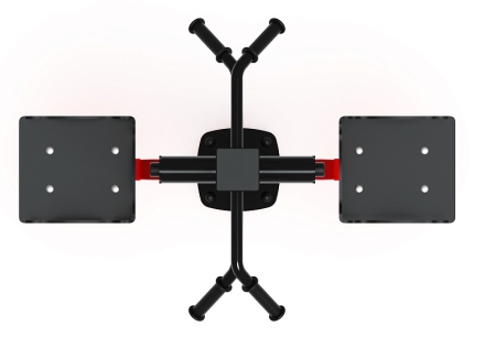 Маятник двойной (красный) - Уличный тренажер - СТ 029-11.П