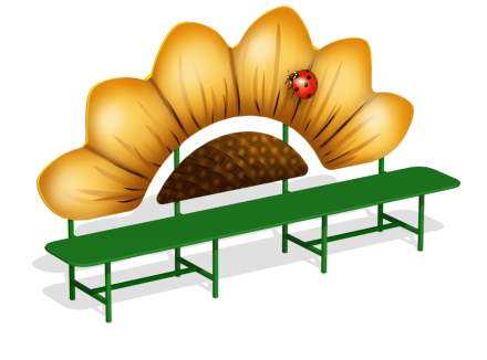 Лавочка Подсолнух МФ-05.13Х для детской площадки