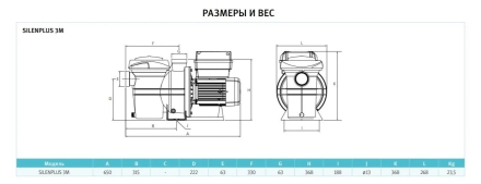 Насос с префильтром Espa Silenplus 3M